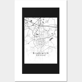 Brunswick Germany City Map Posters and Art